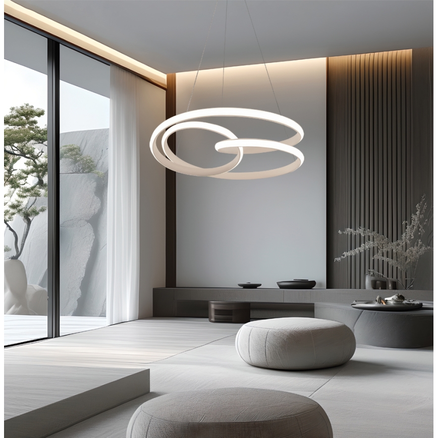LED luster na lanku RIBBON LED/42W/230V béžový