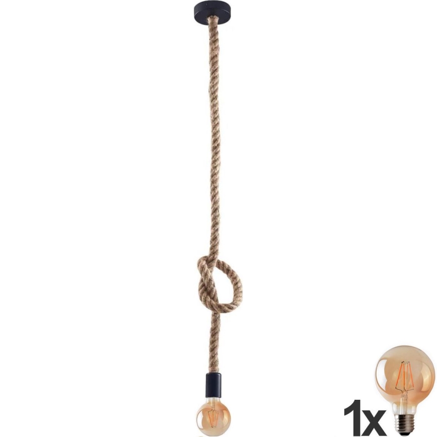LED Luster na lanku ROPE 1xE27/8W/230V
