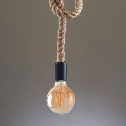 LED Luster na lanku ROPE 1xE27/8W/230V