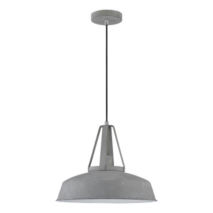 LED luster na lanku RYAN 1xE27/60W/230V sivý