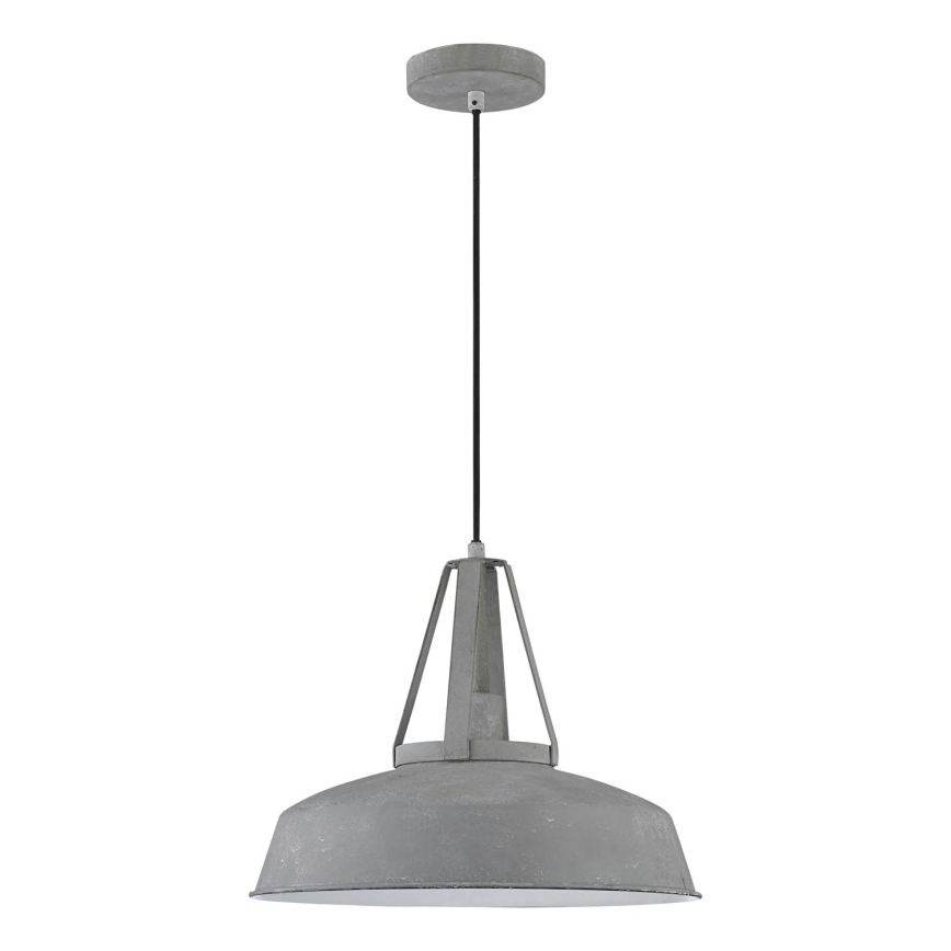 LED luster na lanku RYAN 1xE27/60W/230V sivý
