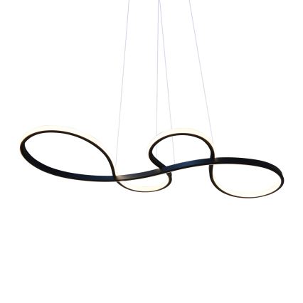 LED Luster na lanku SALSA LED/38W/230V 4000K čierna