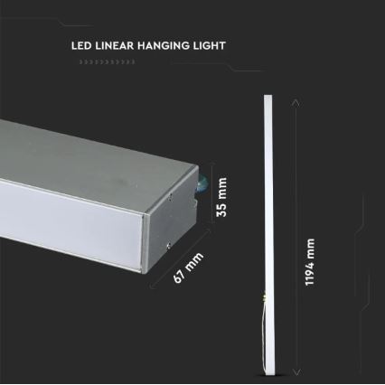 LED Luster na lanku SAMSUNG CHIP LED/40W/230V 4000K strieborná