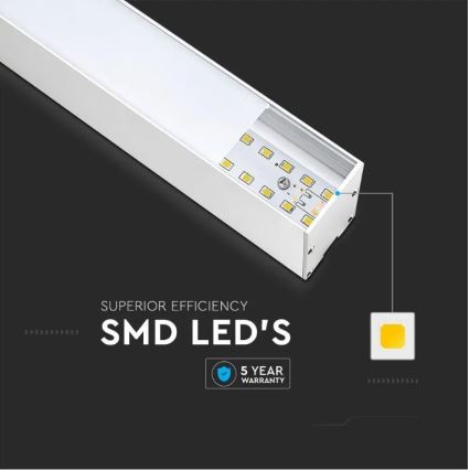 LED Luster na lanku SAMSUNG CHIP LED/40W/230V 6400K biela