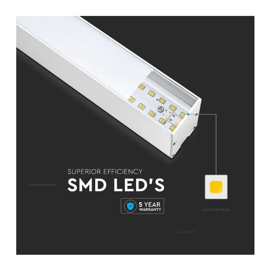 LED Luster na lanku SAMSUNG CHIP LED/40W/230V 6400K biela