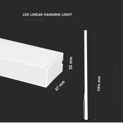 LED Luster na lanku SAMSUNG CHIP LED/40W/230V 6400K biela