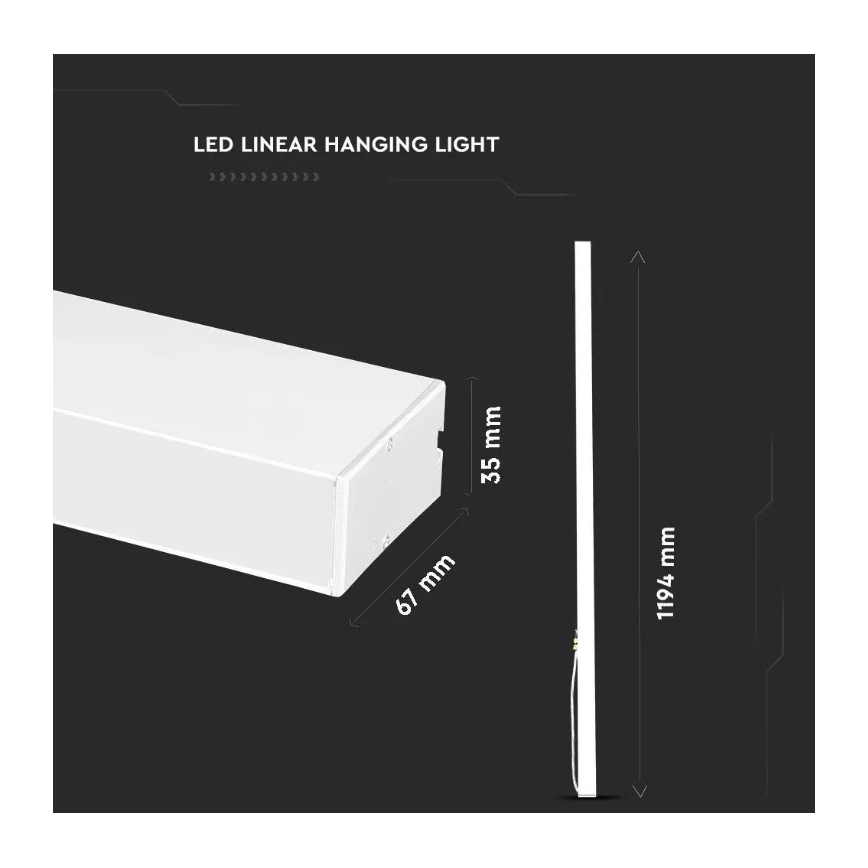 LED Luster na lanku SAMSUNG CHIP LED/40W/230V 6400K biela