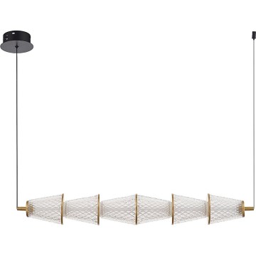 LED Luster na lanku SANSA LED/11W/230V zlatá/číra