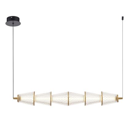 LED Luster na lanku SANSA LED/11W/230V zlatá/číra