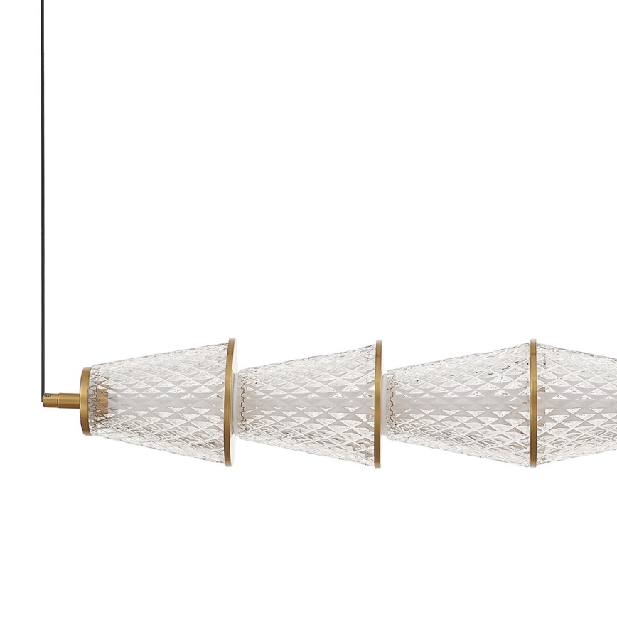 LED Luster na lanku SANSA LED/11W/230V zlatá/číra