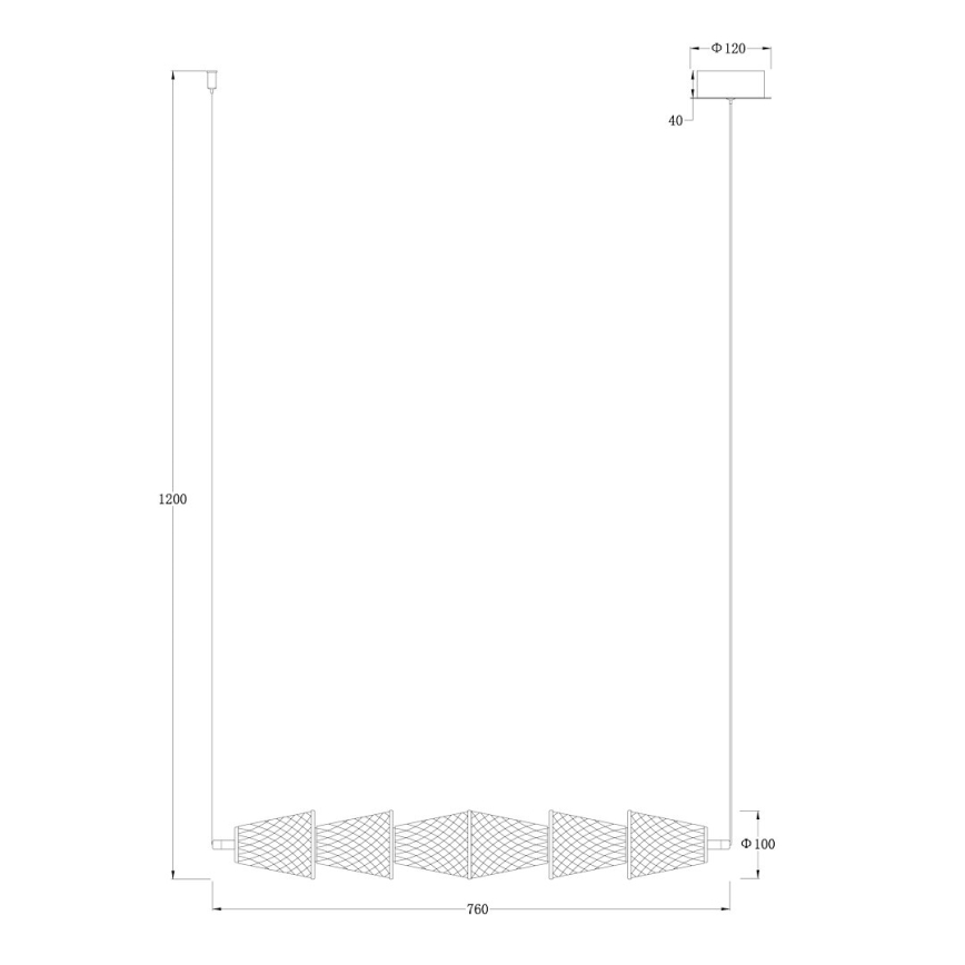 LED Luster na lanku SANSA LED/11W/230V zlatá/číra