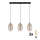 LED luster na lanku SEBO 3xE27/15W/230V čierna/dymovo-béžová