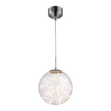 LED Luster na lanku STARS LED/15W/230V matný chróm