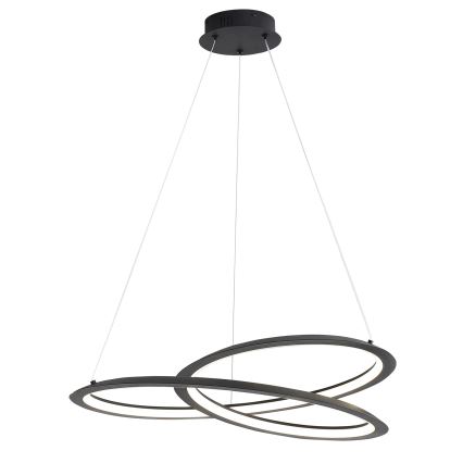 LED Luster na lanku TANGO LED/44W/230V 4000K pr. 60 cm čierna