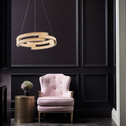 LED luster na lanku TARJA LED/36W/230V 3000/4000/6000K pr. 60 cm zlatý