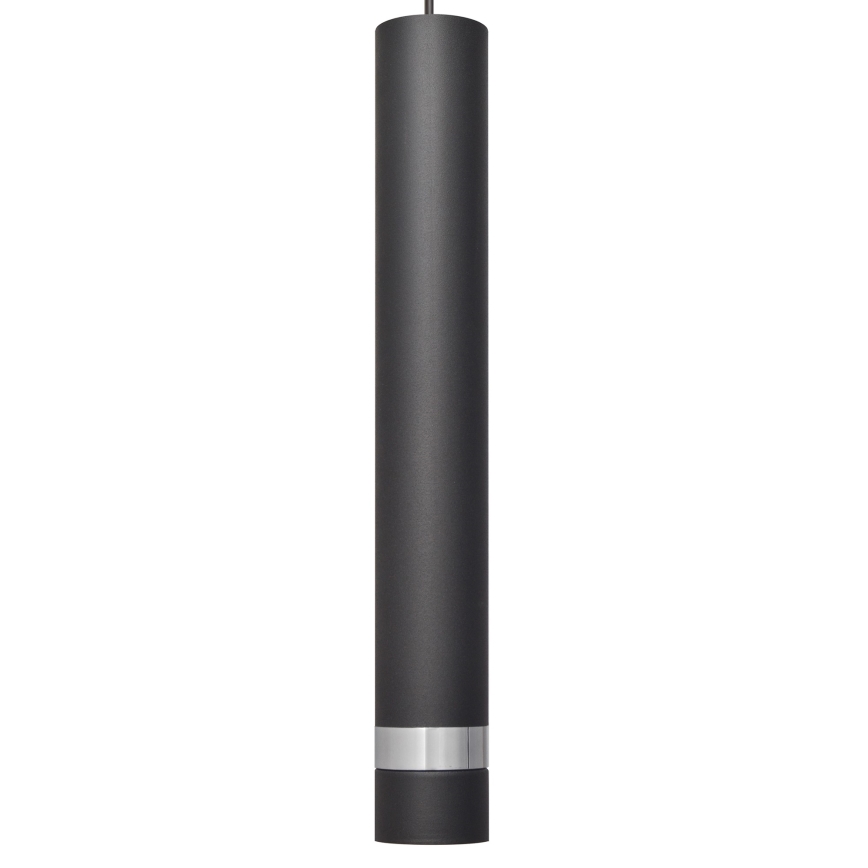 LED Luster na lanku TUBA 1xGU10/4,8W/230V čierna/lesklý chróm