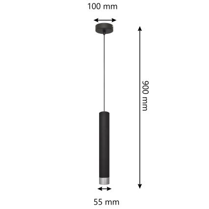 LED Luster na lanku TUBA 1xGU10/4,8W/230V