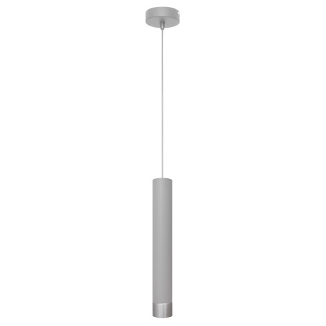 LED Luster na lanku TUBA 1xGU10/6,5W/230V šedá/matný chróm