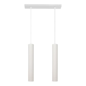 LED Luster na lanku TUBA 2xGU10/4,8W/230V biela