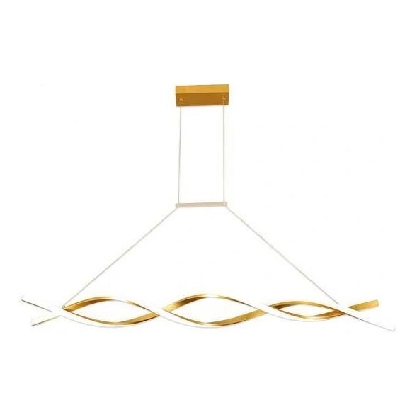LED Luster na lanku TWIST LED/37W/230V 4000K 120 cm zlatá