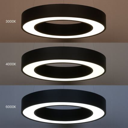 LED luster na lanku UNION LED/40W/230V 3000/4000/6500K pr. 40 cm čierna