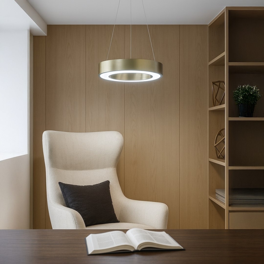 LED luster na lanku UNION LED/40W/230V 3000/4000/6500K pr. 40 cm zlatý