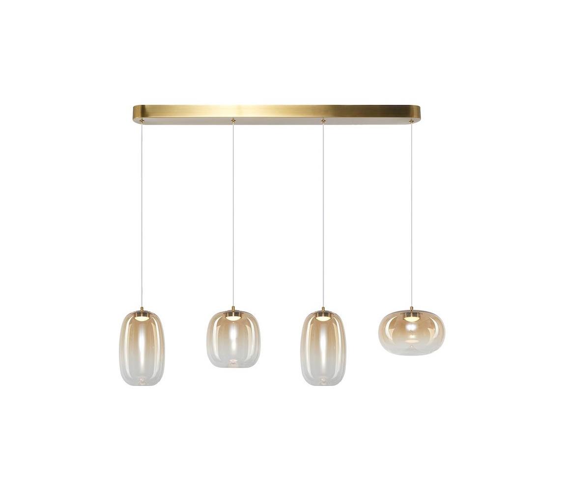 LED Luster na lanku VASO LED/15W/230V zlatá/dymová ML1408