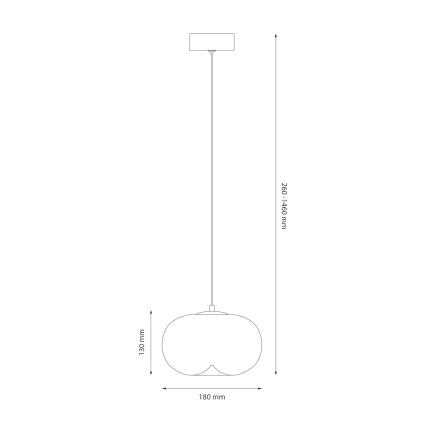 LED Luster na lanku VASO LED/4W/230V pr. 18 cm biela