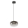 LED Luster na lanku VASO LED/4W/230V pr. 18 cm čierna/dymová