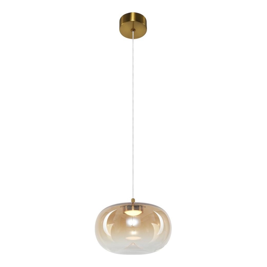 LED Luster na lanku VASO LED/4W/230V pr. 18 cm zlatá/dymová