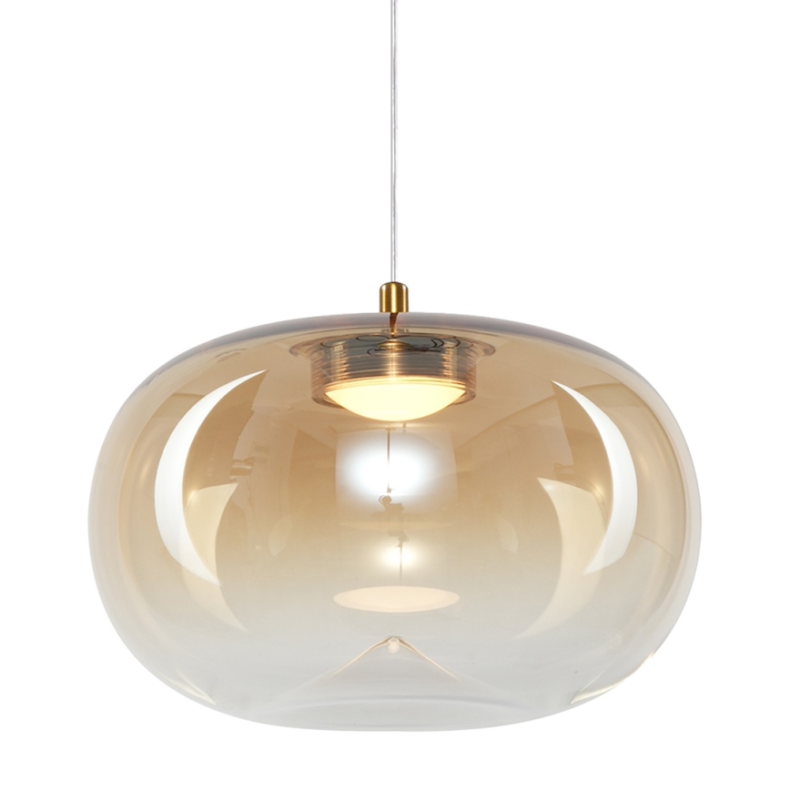 LED Luster na lanku VASO LED/4W/230V pr. 18 cm zlatá/dymová