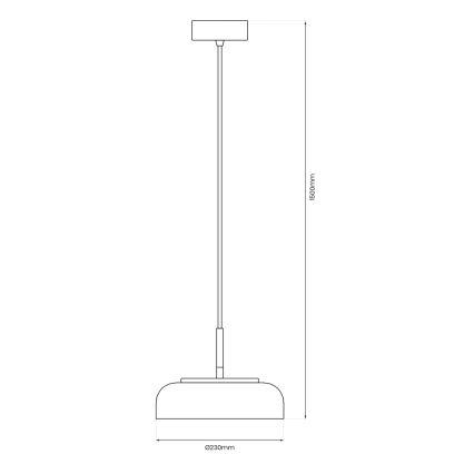 LED Luster na lanku VETRO LED/6W/230V pr. 23 cm béžová/čierna
