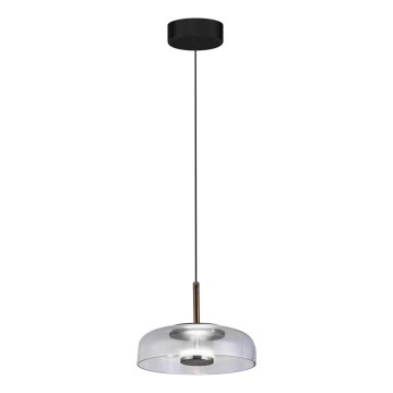 LED Luster na lanku VETRO LED/6W/230V pr. 23 cm šedá/čierna