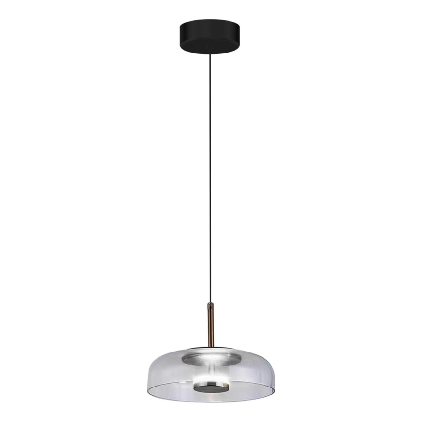 LED Luster na lanku VETRO LED/6W/230V pr. 23 cm šedá/čierna