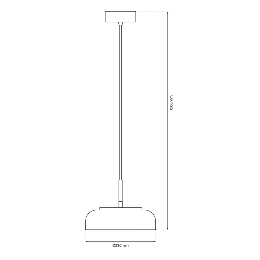 LED Luster na lanku VETRO LED/6W/230V pr. 23 cm šedá/čierna