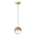 LED luster na lanku ZIREA LED/7W/230V zlatý