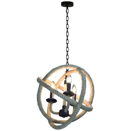 LED Luster na reťazi ROPE GLOBO 3xE14/4,3W/230V