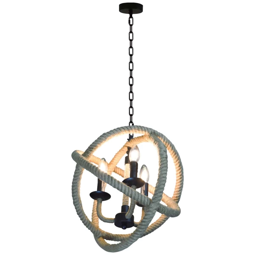 LED Luster na reťazi ROPE GLOBO 3xE14/4,3W/230V