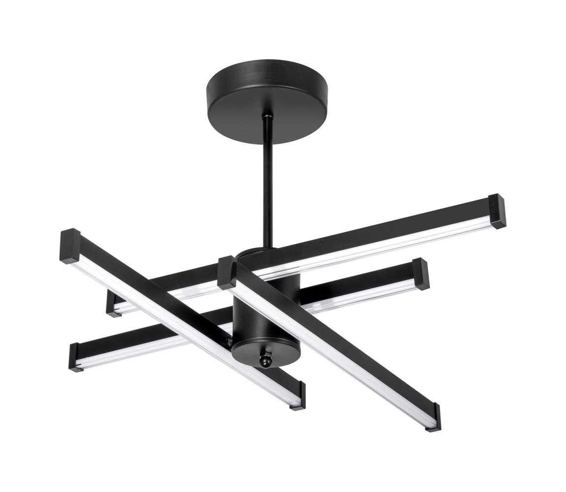 LED Luster na tyči 4xLED/10W/230V 3000-6500K pr. 68 cm čierna