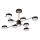 LED Luster na tyči 8xLED/7W/230V + LED/6W 3000-6000K pr. 77 cm zlatá/čierna