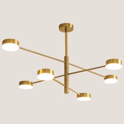 LED Luster na tyči LED/30W/230V 3000K zlatá