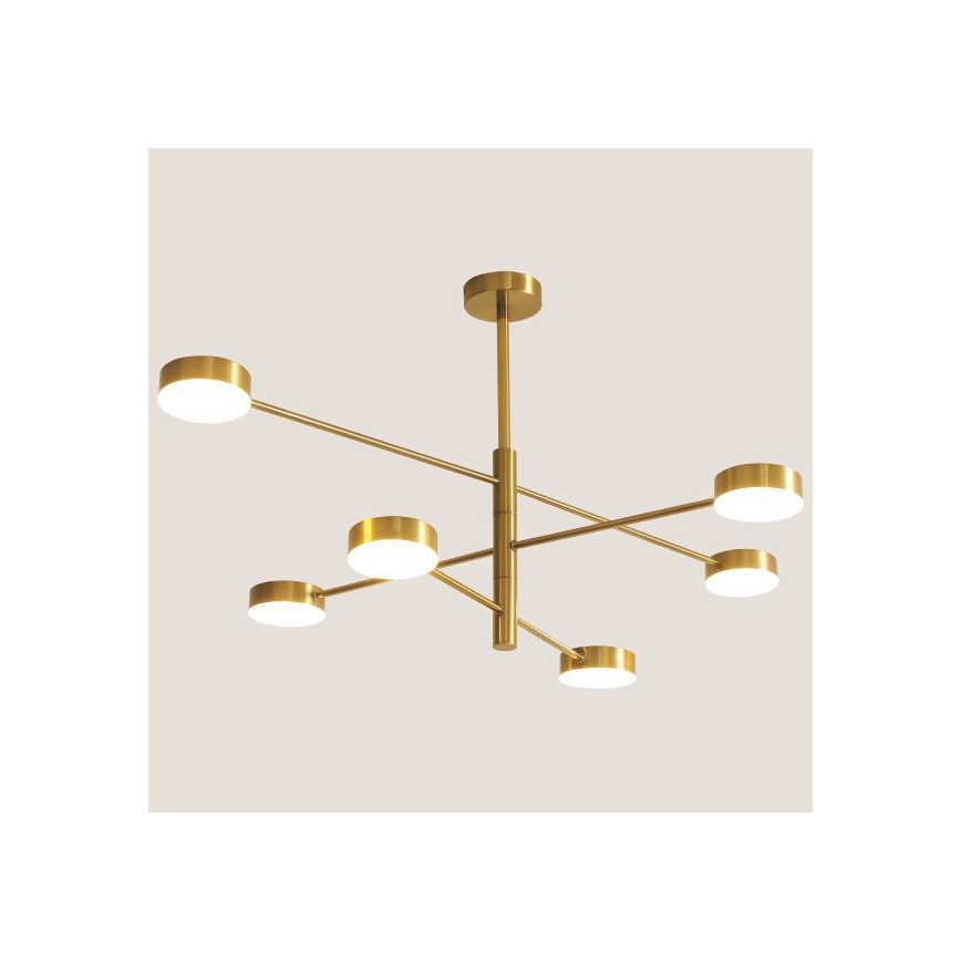 LED Luster na tyči LED/30W/230V 3000K zlatá