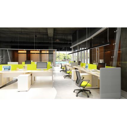 LED luster, závesný na lanku/prisadený, 44 W, 230 V, 3000 K, 120 cm, čierny
