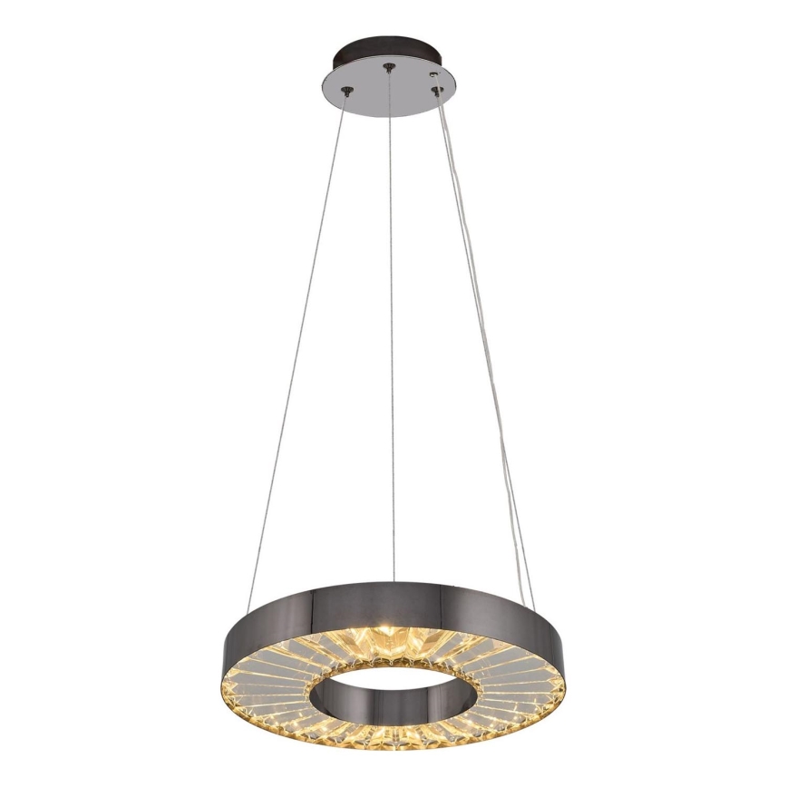 LED Lustra na laně JESI LED/35W/230V 3000K Ø 40 cm strieborná