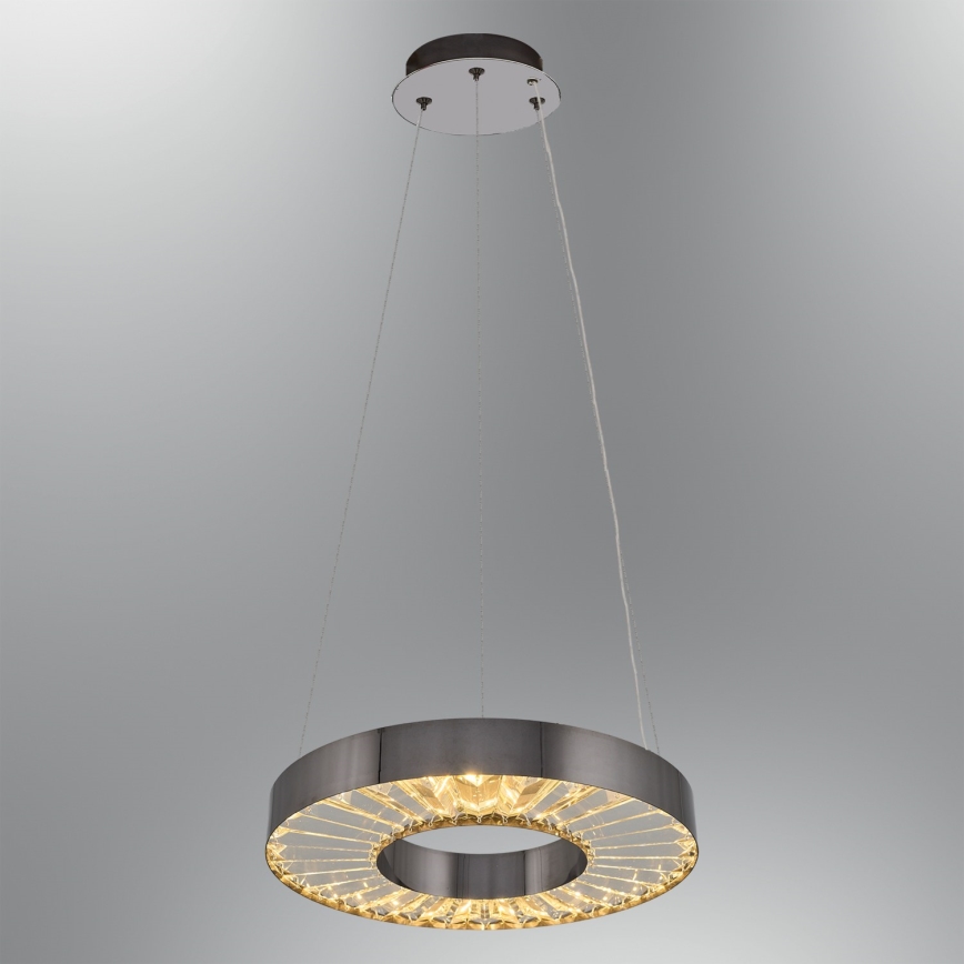 LED Lustra na laně JESI LED/35W/230V 3000K Ø 40 cm strieborná