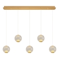 LED Lustre na lanku CREMONA 5xLED/5W/230V 3000K zlatá