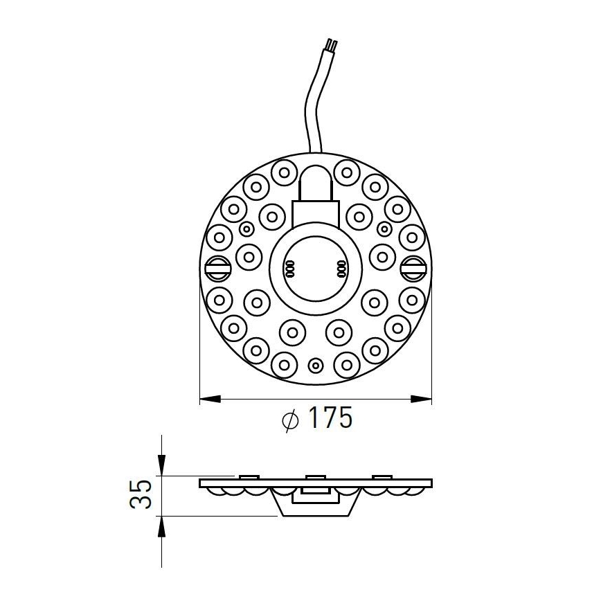 LED magnetický modul LED/24W/230V pr. 17,5 cm 2700/3000/4000/5000/6500K