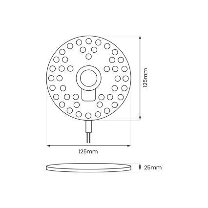 LED Magnetický modul LED/12W/230V pr. 12,5 cm 4000K