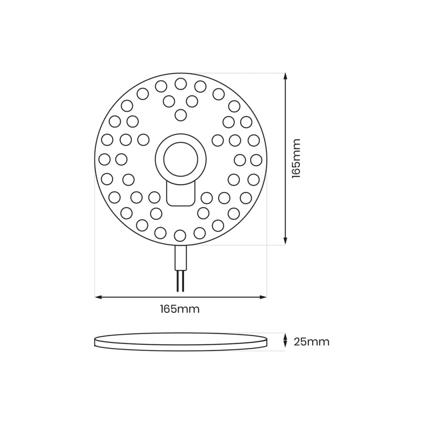 LED Magnetický modul LED/20W/230V pr. 16,5 cm 3000K