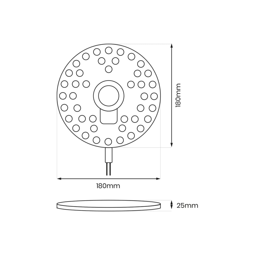 LED Magnetický modul LED/24W/230V pr. 18 cm 3000K